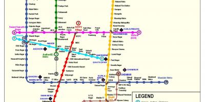 Metro ibilbidea mapa Mumbai