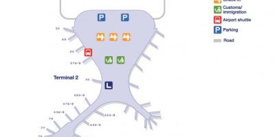 Terminal 2 Mumbai aireportuko mapa