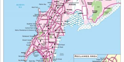 Mumbai autobus ibilbidea mapa