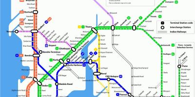 Tokiko tren mapa Mumbai