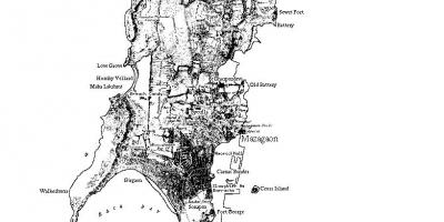 Mapa Mumbai uhartearen