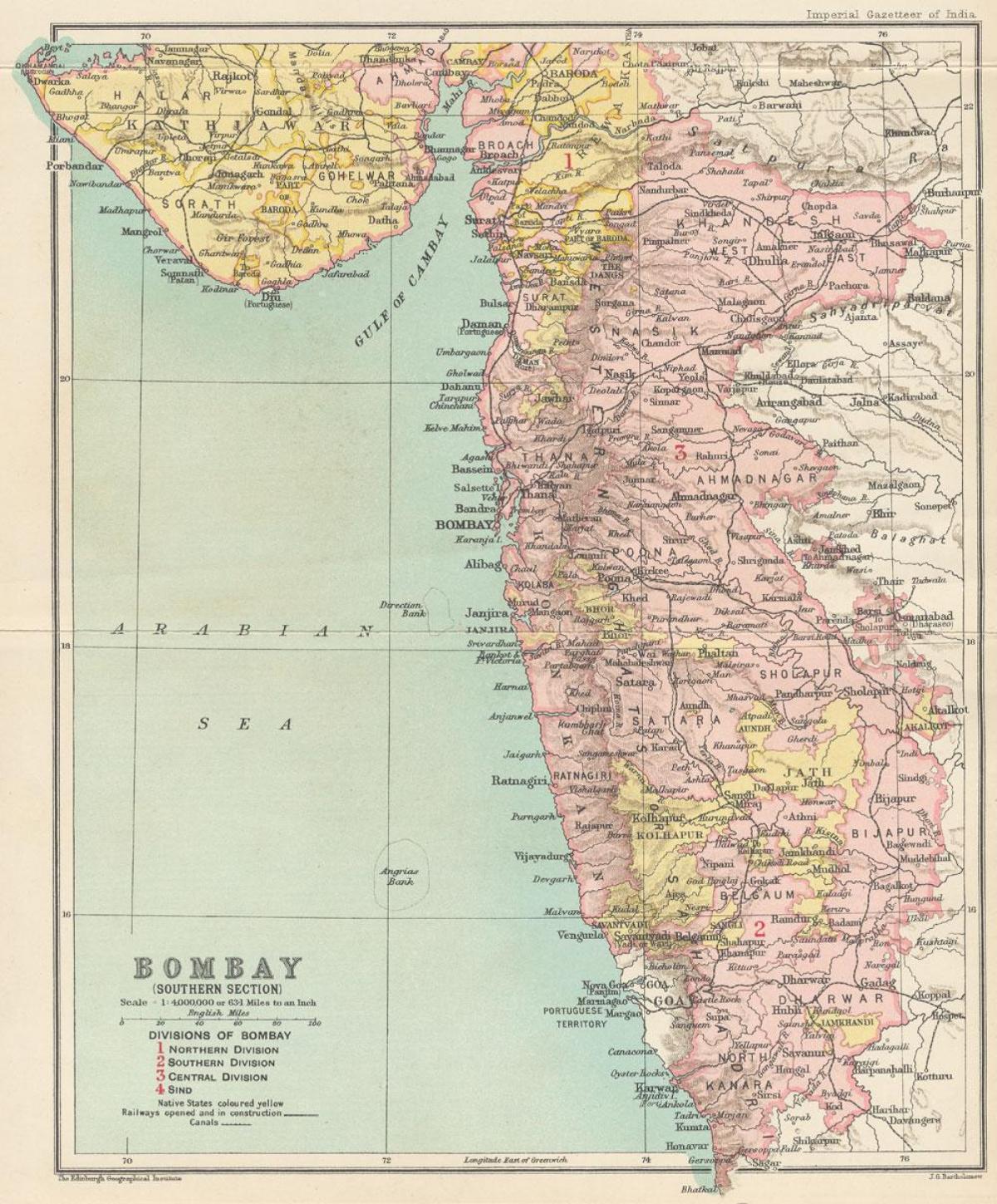 mapa Bombay lehendakaritza