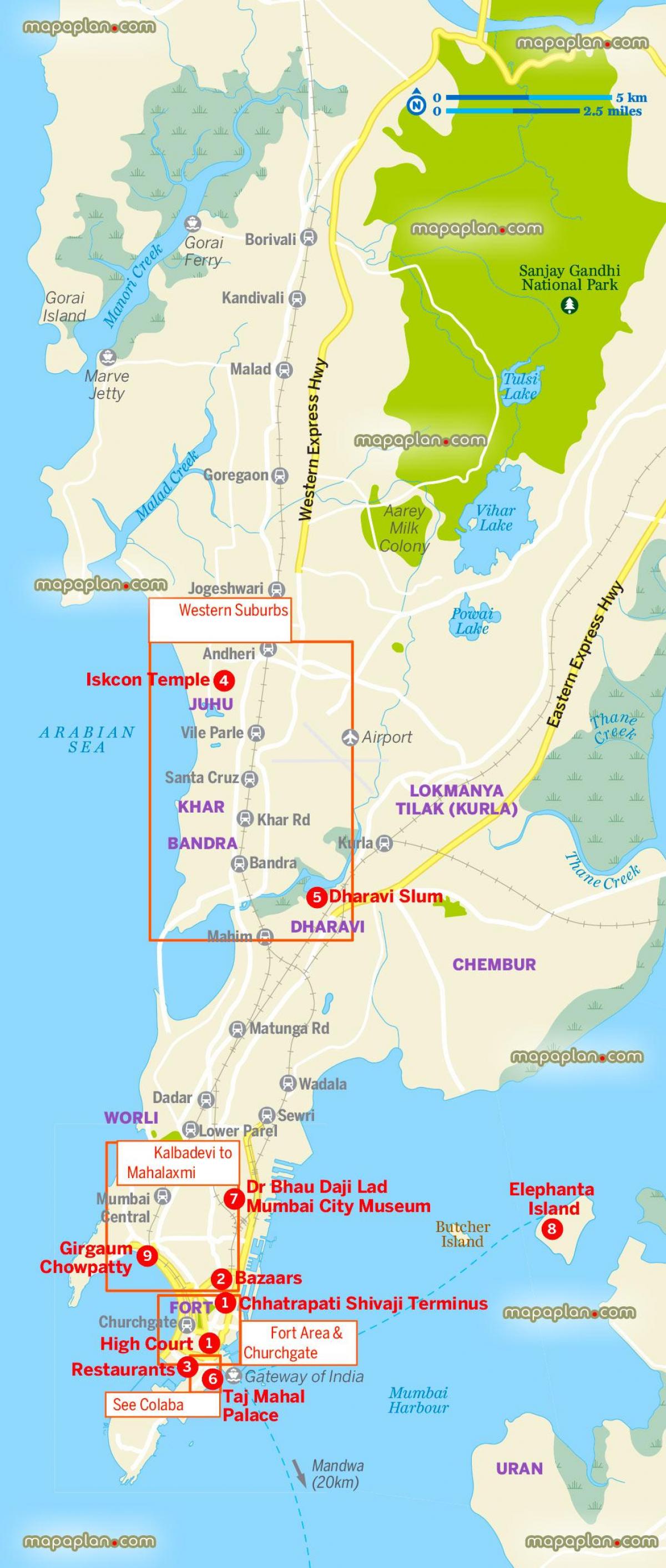 mapa handiagoa Mumbai