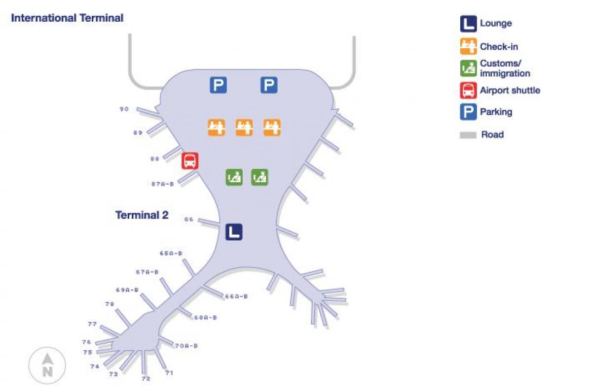 terminal 2 Mumbai aireportuko mapa