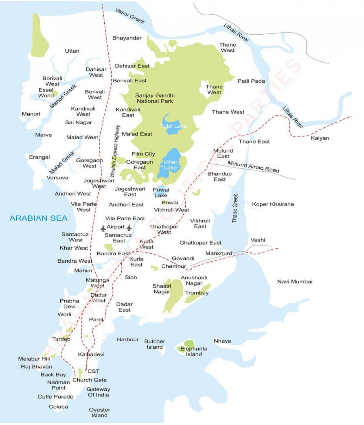Mumbai auzo mapa