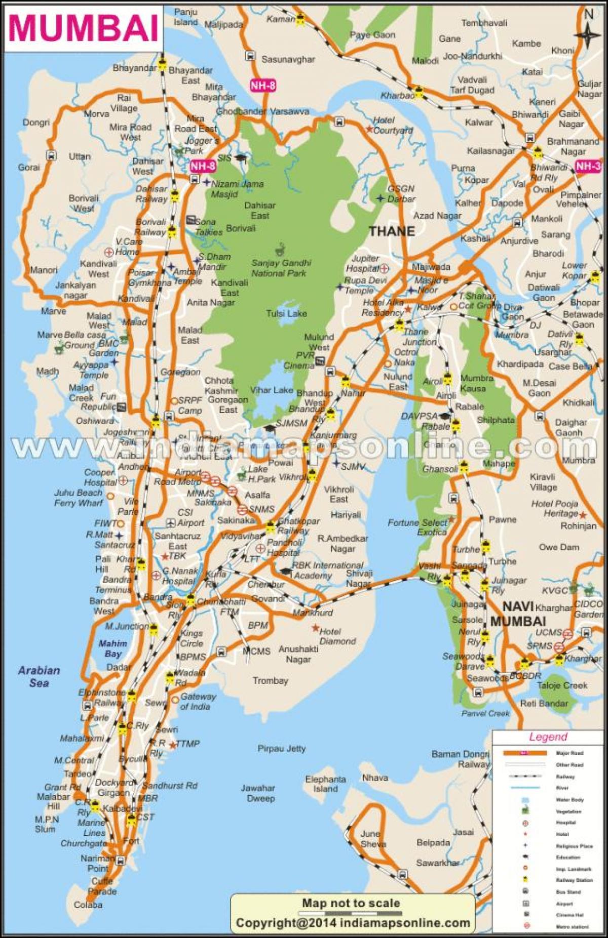 fisiko mapa Mumbai