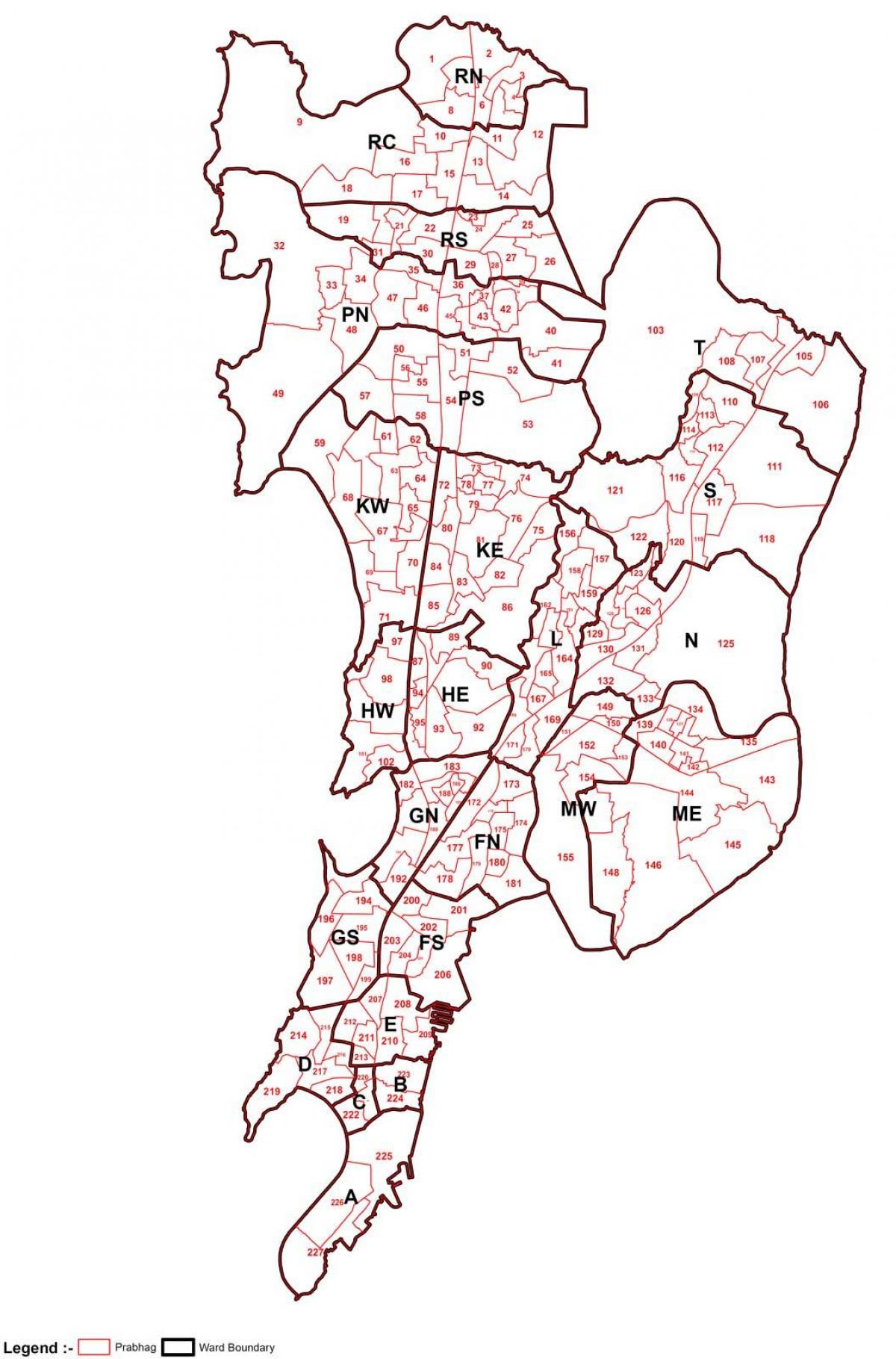 ward mapa Mumbai